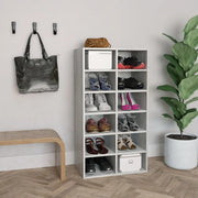 Scarpiera-Scaffale per scarpe Grigio Cemento 54x34x100,5 cm in Legno Multistrato