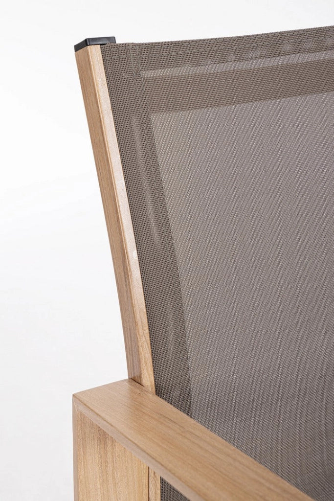 Set Tavolo e 3 Sedie da Giardino in Alluminio Kallen Naturale