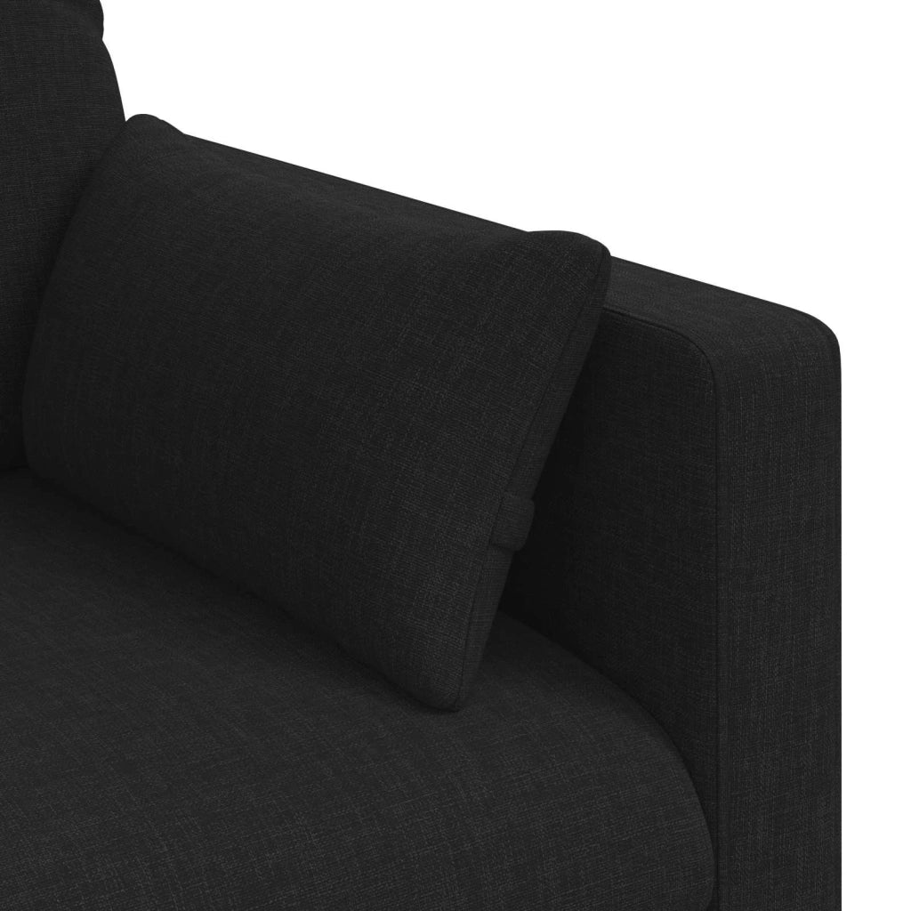 Divano Nero 139 x 78 x 80 cm Tessuto