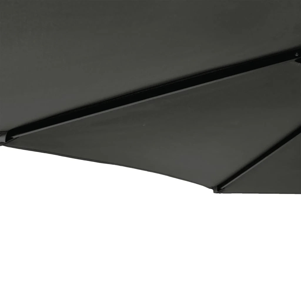 Ombrellone da giardino inclinabile con manovella 225 x 225 x 212 cm moderna protezione UV poliestere antracite 02_0056367