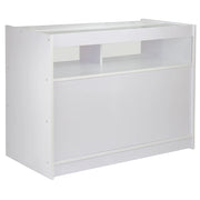 Bancone B1200 Bianco da Negozio e Reception Elegante Solido Robusto con Ripiani