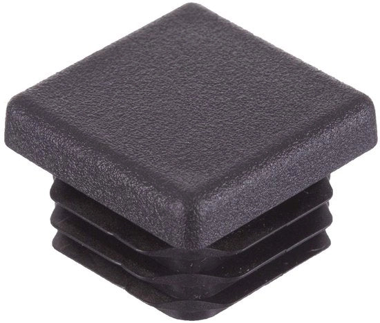 Capociglia Quadrata per Mobili - 30 mm - Nero - 16 Unità