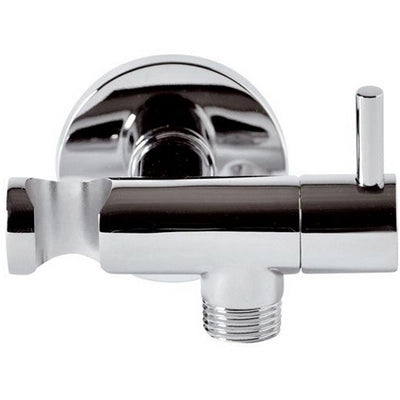RUBINETTO D'ARRESTO MINIMAL CON SUPPORTO  DOCCIA- Cromo- Remer- pezzi 1