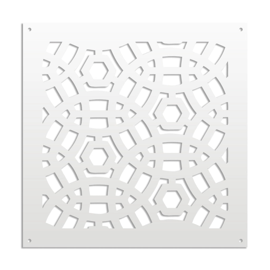 PELOTA MAYA - Pannello in PVC traforato - Parasole Colore: bianco, Misura: 98x98 cm