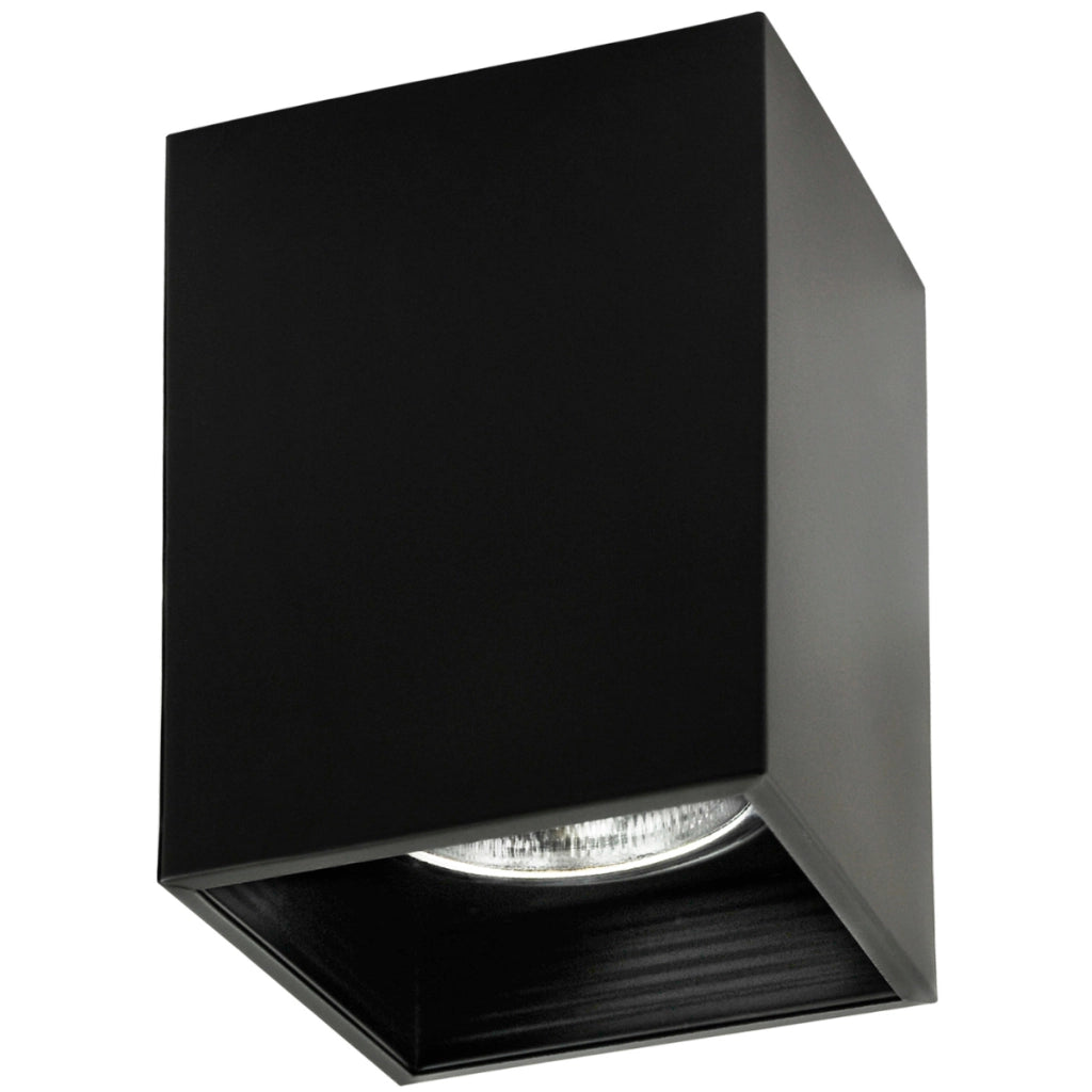 Plafoniera K11 quadrata nera metallo E27 Polux Jupiter