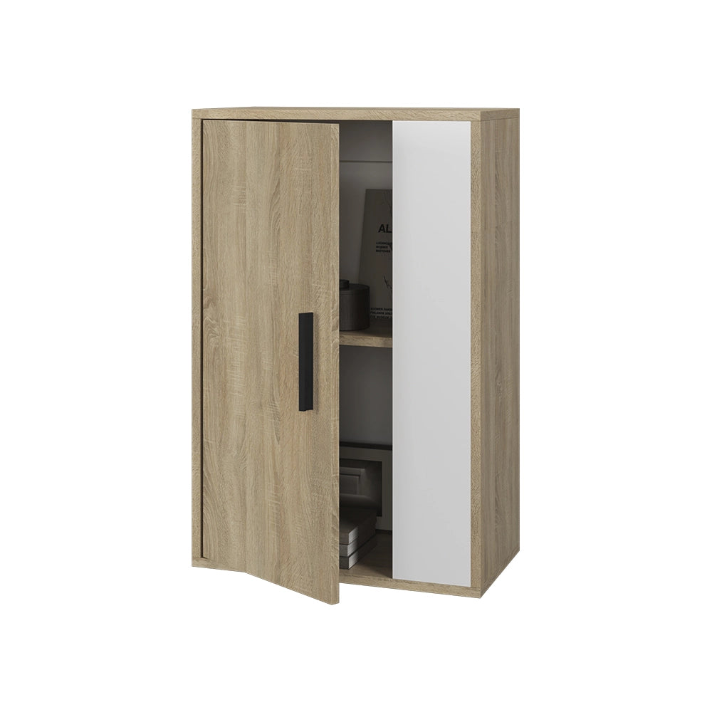 Vicco Scaffale a muro Sonoma/Bianco 50.1 x 78.4 cm con 2 scomparti