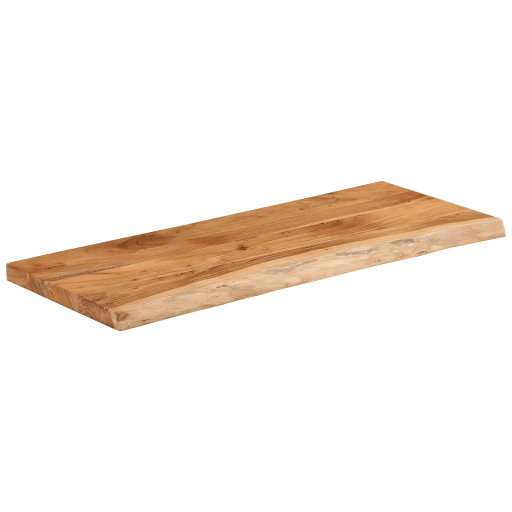 Piano Tavolo 90x40x2,5 cm Rettangolare Legno Acacia Bordi Vivi 370251