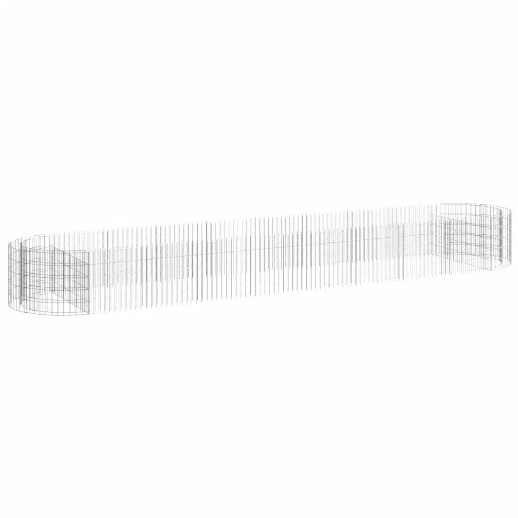 Gabbione con Letto Rialzato in Ferro Zincato 500x100x50 cm 152043