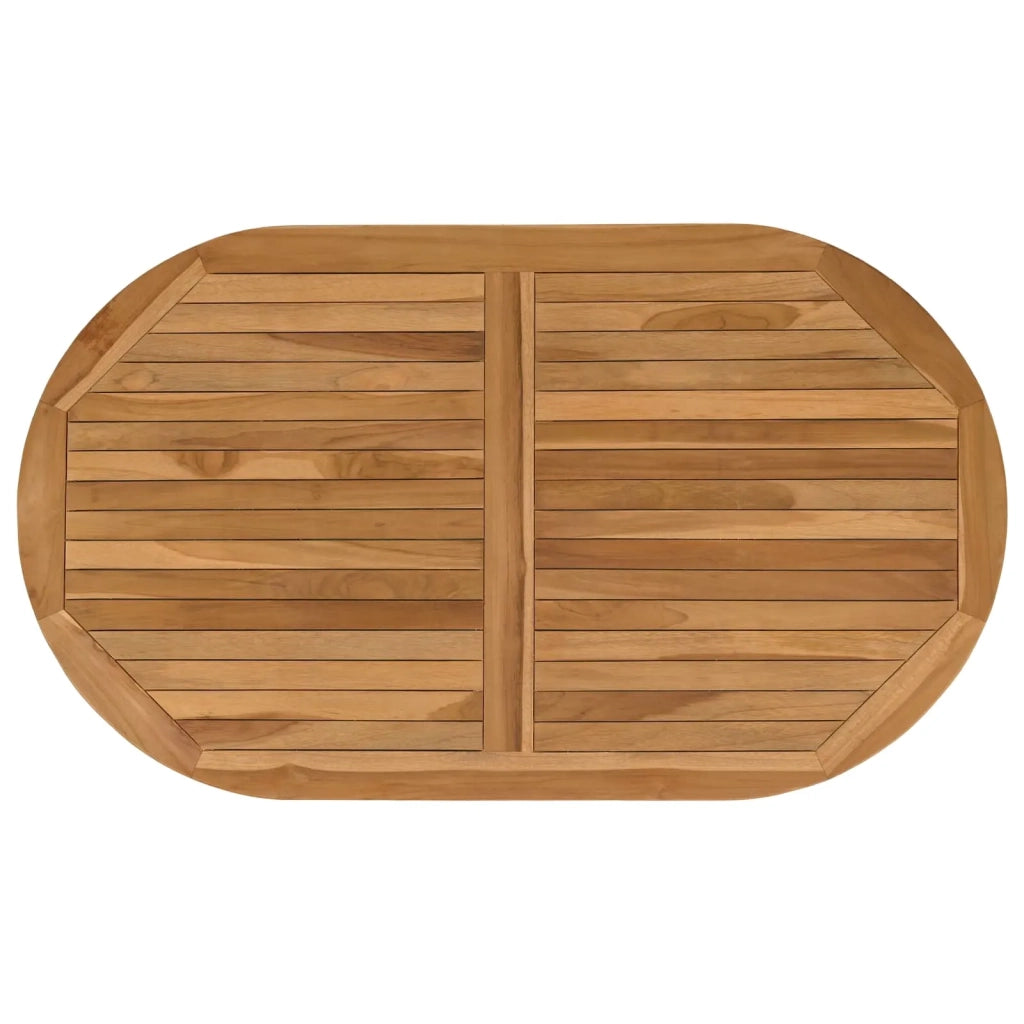 Piano del tavolo Ovale Legno di teak solido Naturale 42033174
