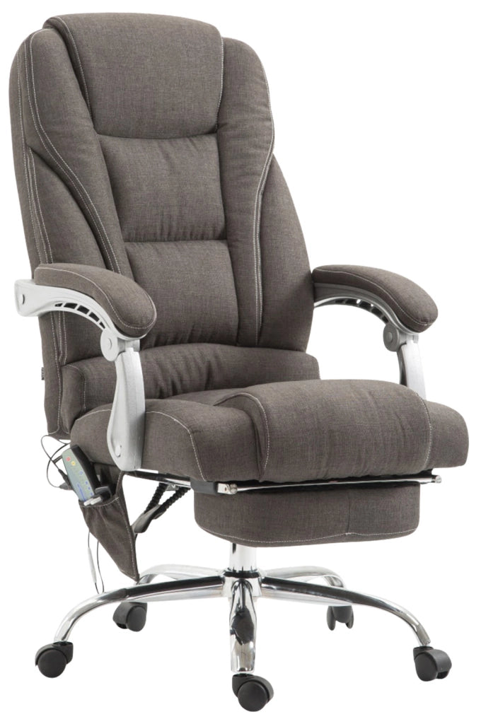 Sedia ufficio massaggiante Pacific in tessuto grigio scuro