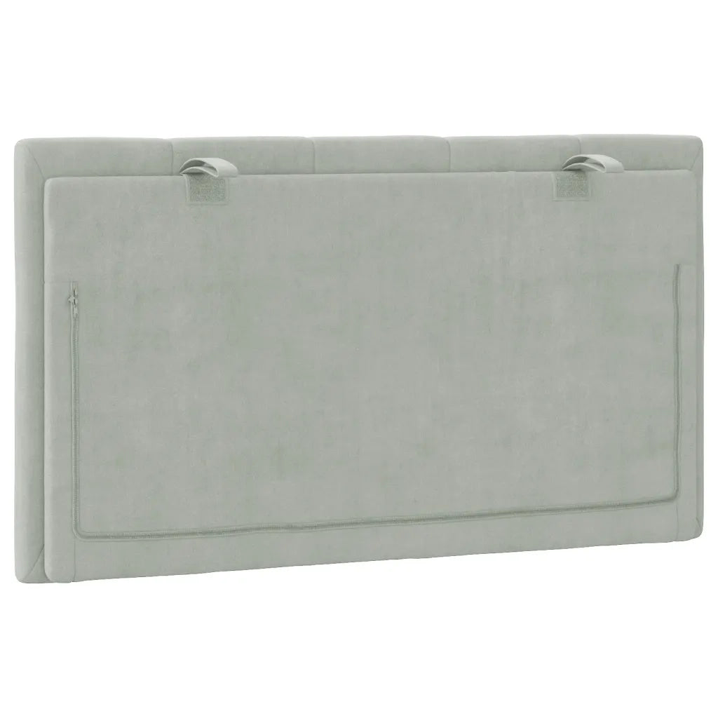 Cuscino Testiera Hanko Grigio Chiaro 80 cm in Velluto 374643