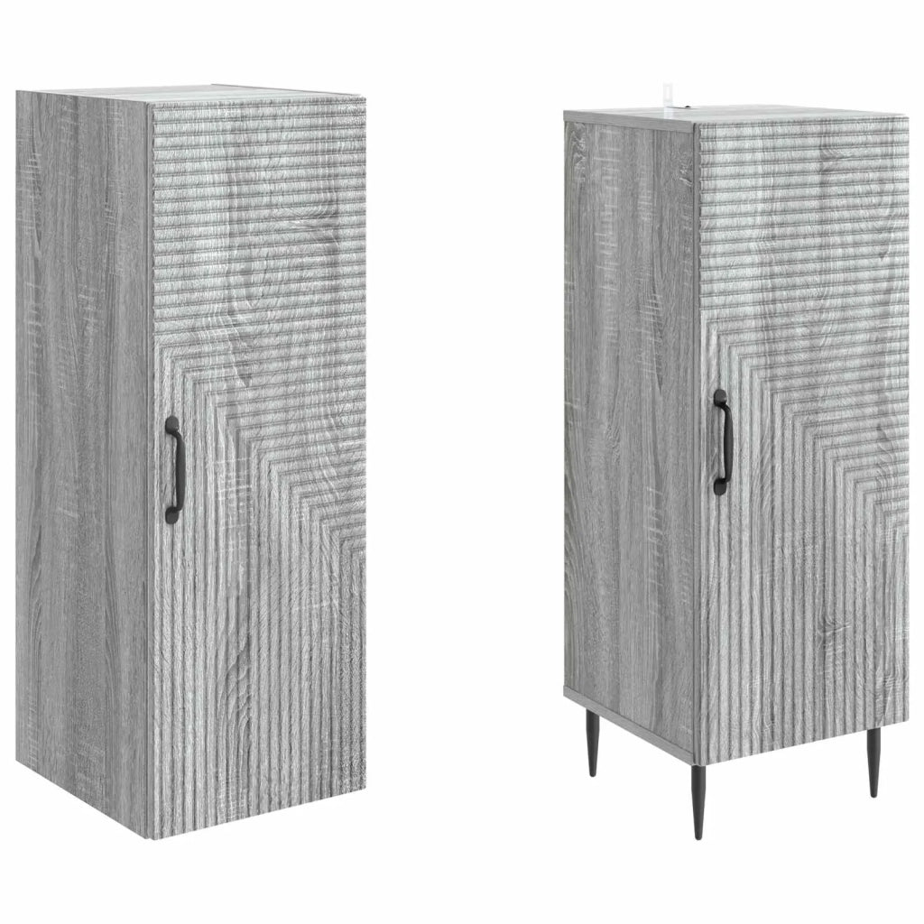 Set di armadi 2 pcs Sonoma grigio 33 x 34,5 x 89,5 cm 3416634