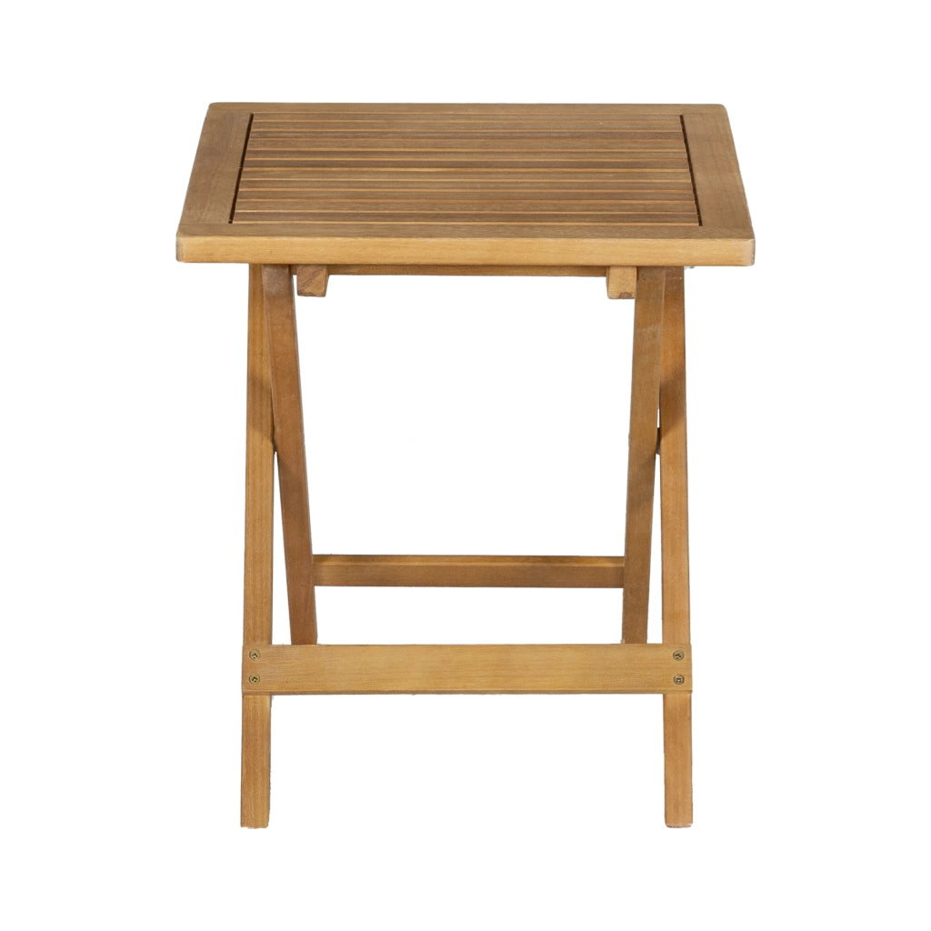 Set da Bistrot Capistrello Pieghevole in Legno di Eucalipto - Bianco casa.pro