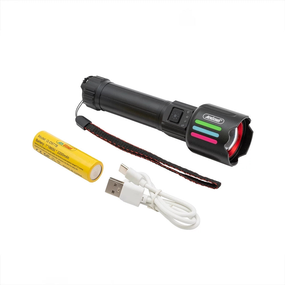 Trade Shop - Torcia Elettrica In Lega Di Alluminio Ricaricabile Professionale Led Impermeabile Q-d977b -