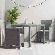 Set da Pranzo per Giardino 3 pcs Grigio chiaro Polipropilene 3378691