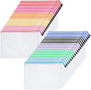 40 sacchetti per documenti A4, 10 colori, rete idrorepellente, sacchetti trasparenti per documenti, cosmetici, articoli da ufficio, fatture, scuola e viaggi