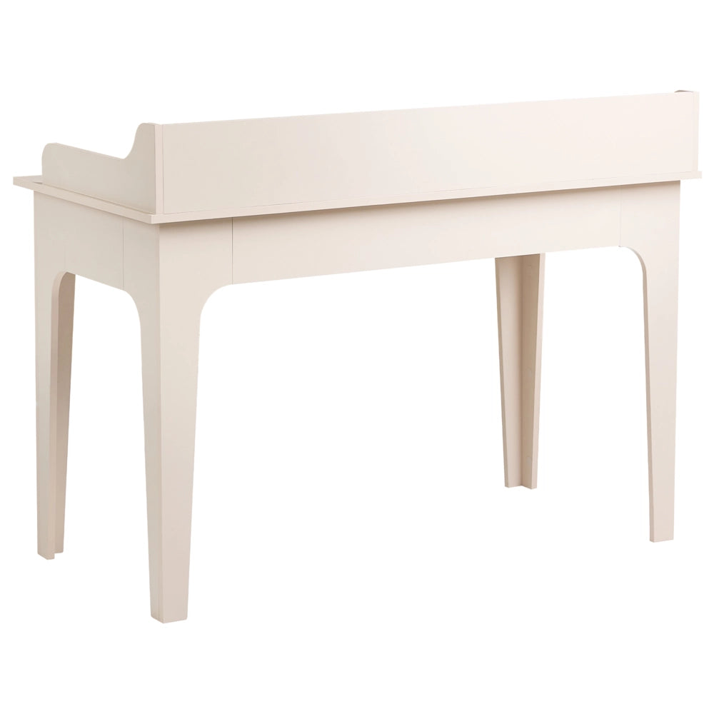 Scrivania per l'ufficio domestico in stile scandinavo, con cassetti in MDF color cashmere, 120 x 60 cm, cassetto portaoggetti, beige chiaro