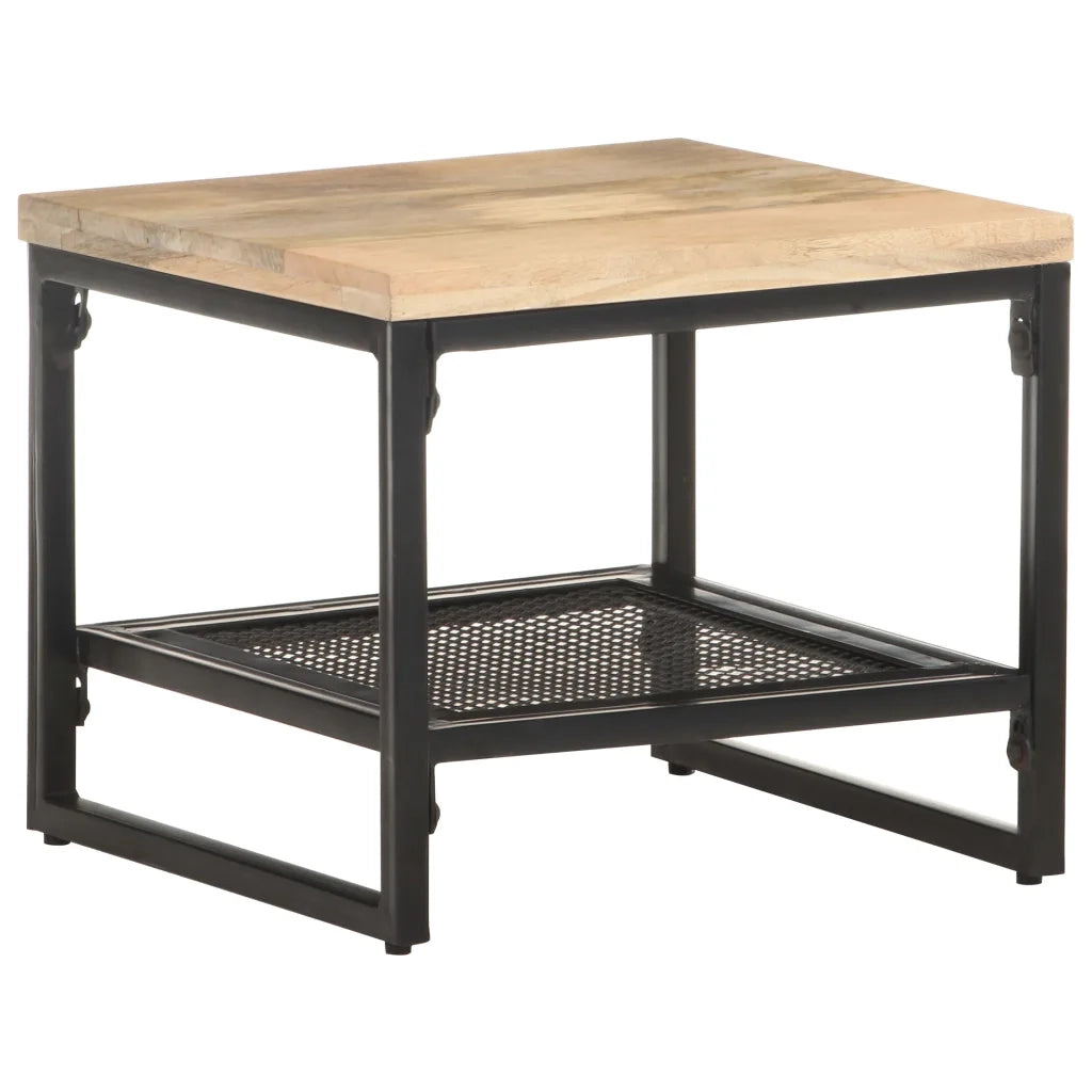 Tavolino Laterale 40x40x35 cm in Legno Massello di Mango 320241