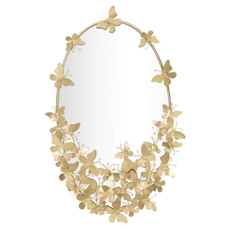Specchio Glam Oval Butterfly cm 59x3x89,5 (misura Specchio cm 46x78)