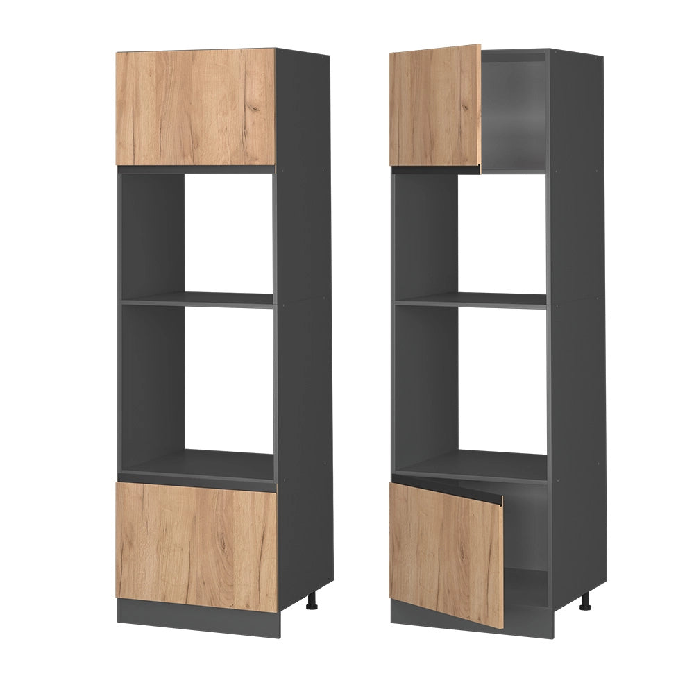 Vicco Set mobili bagno Quercia dorata 60 cm Forma a J