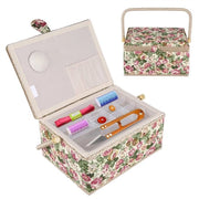 Scatola di Organizzazione Decorativa per la Sartoria con Cassetti Interni - Dimensioni 30,5 x 23 x 15,5 cm