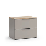 Vicco Cassettiera per camera da letto Grigio 60 x 50 cm con 2 cassetti