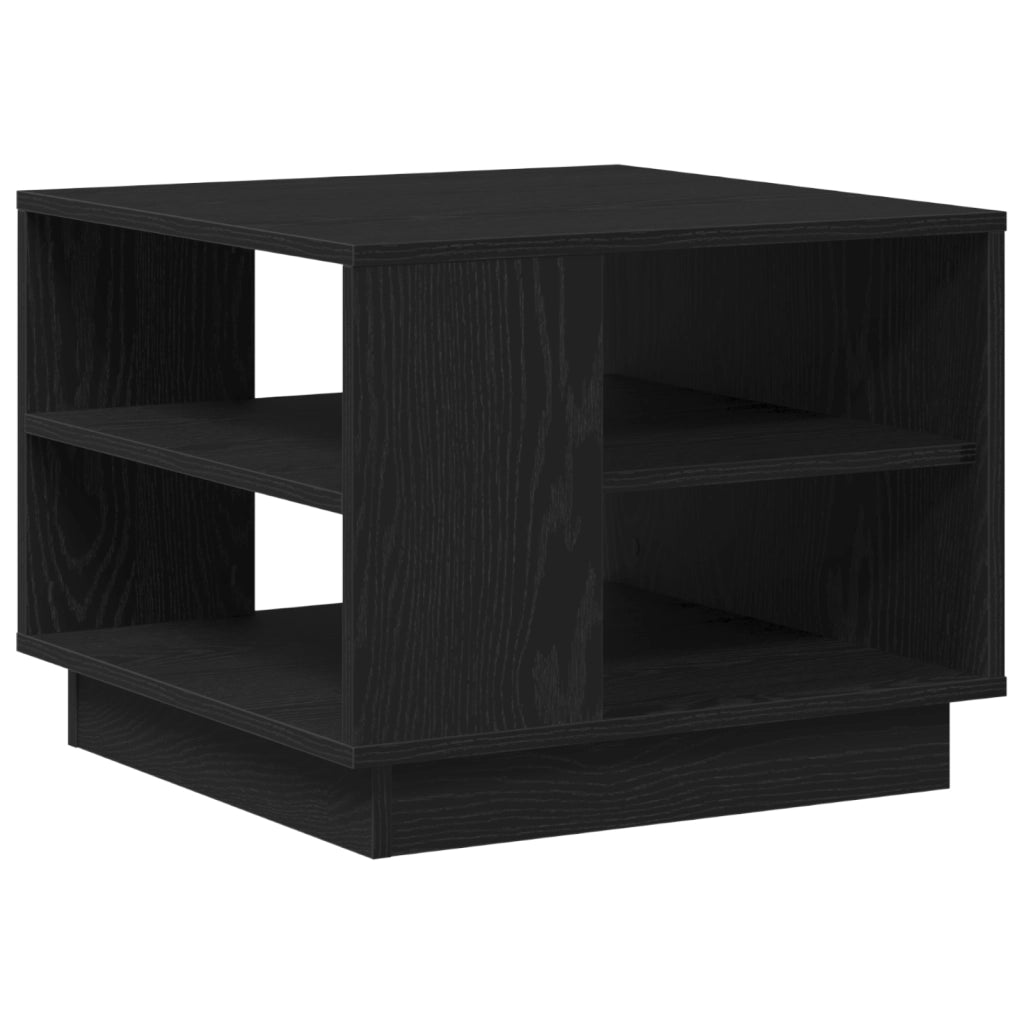 Tavolino da caffÃ¨ in rovere nero 55x55x42 cm realizzato in legno ingegnerizzato