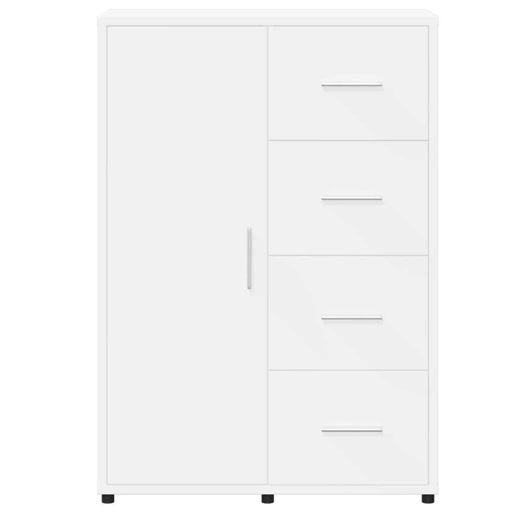 Buffet credenza cassettiera mobiletto mobile contenitore organizer per cucina soggiorno salotto 60 x 31 x 84 cm legno ingegnerizzato bianco 02_0030344