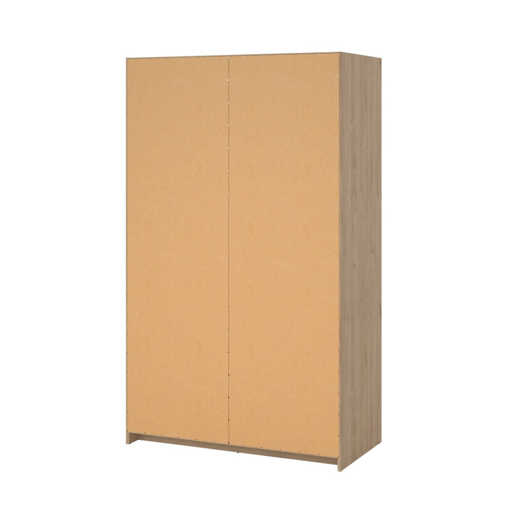 Guardaroba 2 ante Sanjose, Mobile camera da letto, Cabina armadio portabiti, Armadio appendiabiti, 119x60 h200 cm, Rovere