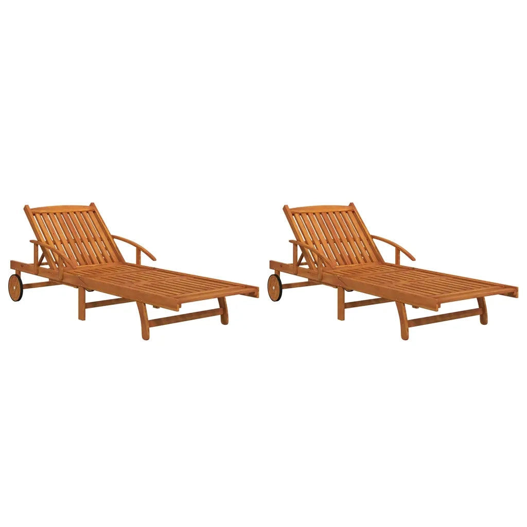 Lettini Prendisole 2 pz in Legno Massello di Acacia cod mxl 23601