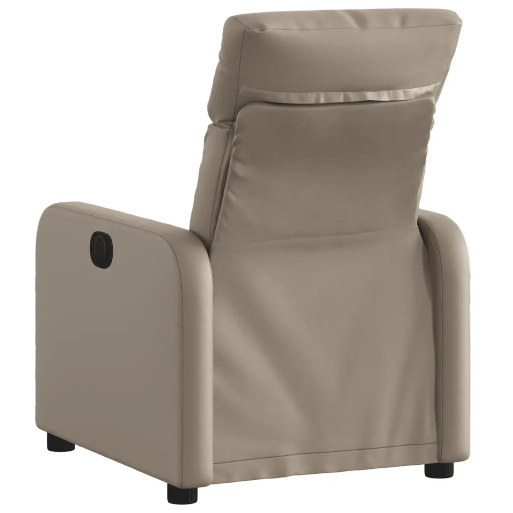 Poltrona | Sedia Relax Reclinabile Cappuccino in Similpelle