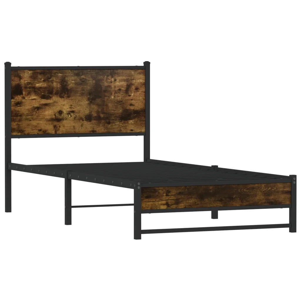 Giroletto senza Materaso in Metallo Rovere Fumo 90x200 cm 4007825