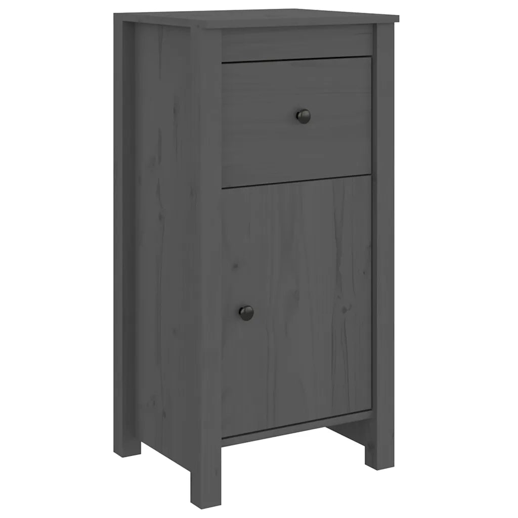 Credenze 2 pz | Madia | Buffet da pranzo | Armadio da pranzo Grigie 40x35x80 cm in Legno Massello di Pino