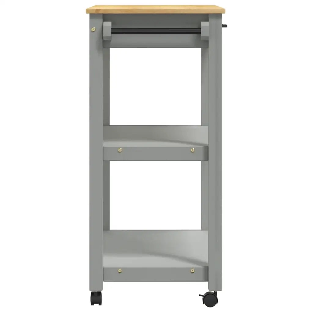 Carrello da Cucina MONZA 84x40x88,5 cm in Legno Massello di Pino 376104