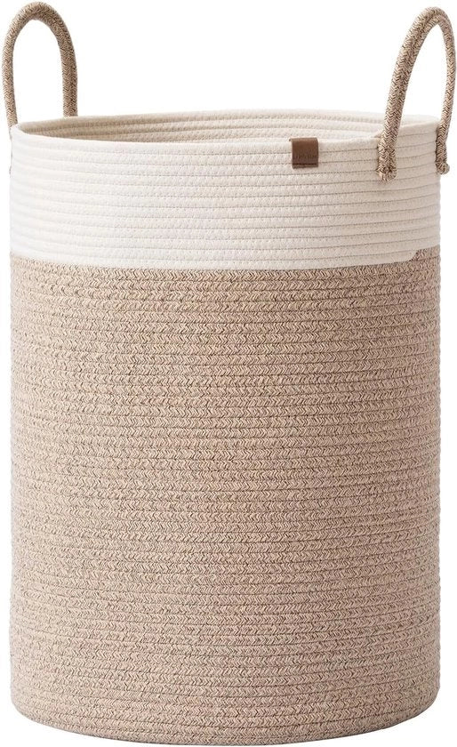 Mand gevlochten, contenitori di stoccaggio di filo di cotone, grande mandolina di cotone, cesta per asciugare coperte, giocattoli per bambini, cesta L, cesta per bambino da mettere in camera.