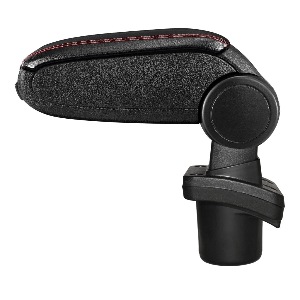 Bracciolo centrale per Citroen C2 con vano imbottito in materiale sintetico nero e cuciture rosse 03_0000404