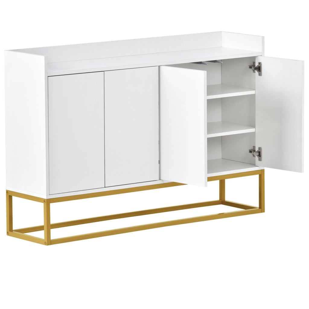 Credenza 4 Ante senza Maniglie ¨C MINIMAL ¨C Bianco, Stile Moderno