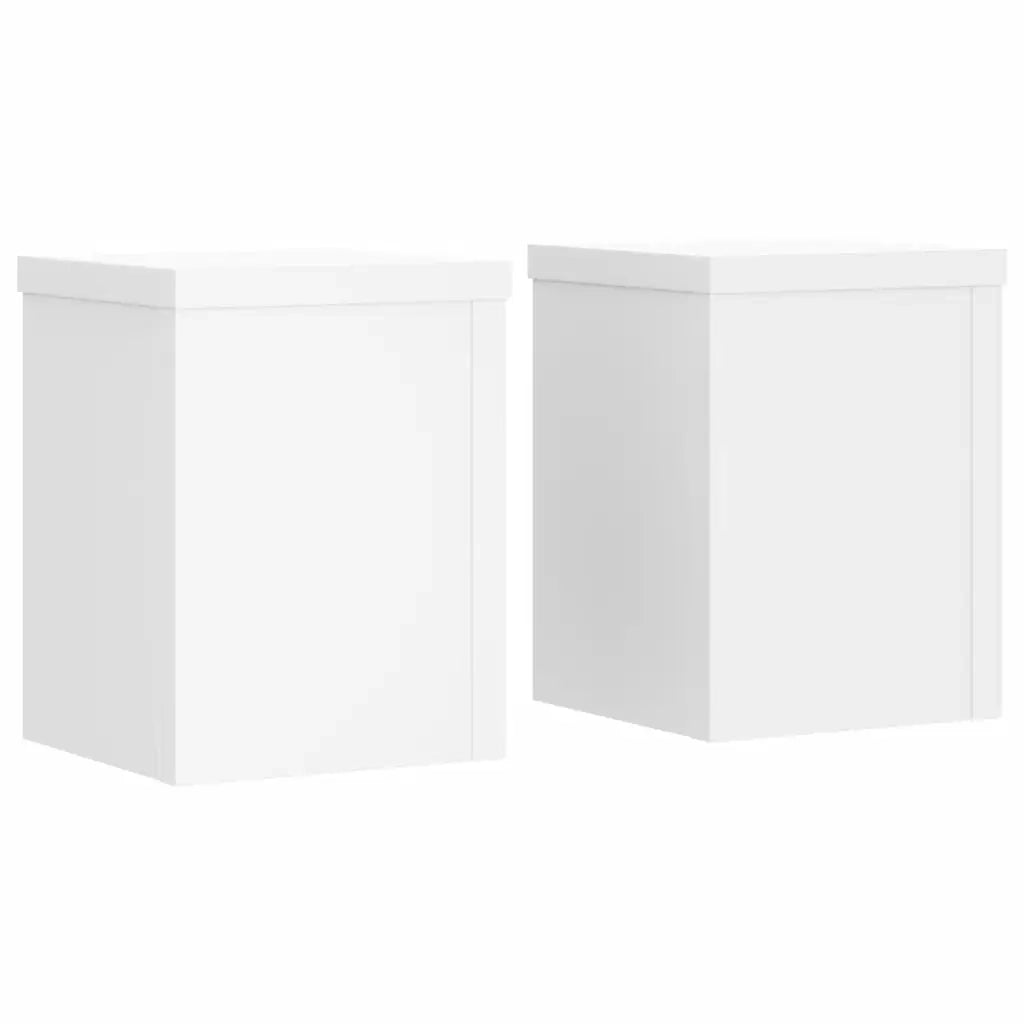 Supporti per Piante 2 pz Bianchi 15x15x20 cm Legno Multistrato