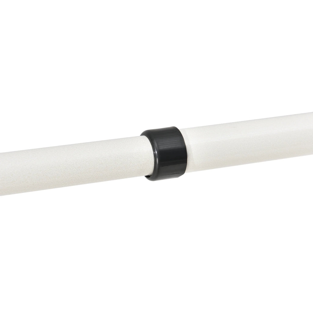 Appendiabiti telescopico regolabile supporto per guardaroba 305 cm bianco 03_0003505