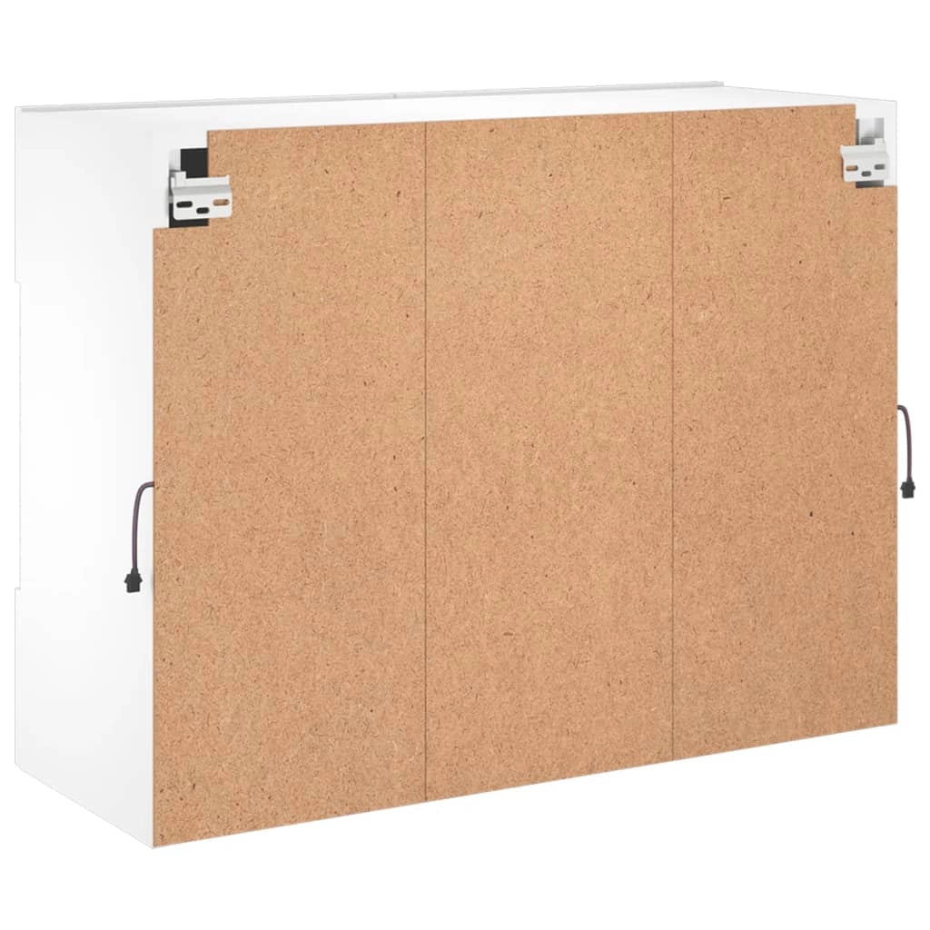 Mobile TV multimediale mensola TV credenza mobile TV parete attrezzata per sala da pranzo soggiorno camera da letto con luci LED 78,5 x 30 x 60,5 cm bianco 02_0027907