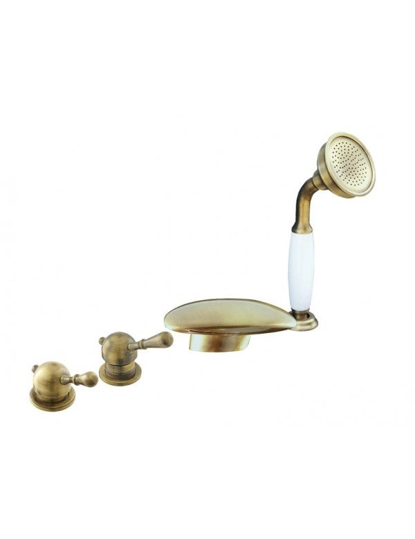 Miscelatore vasca a cascata in ottone con 4 fori