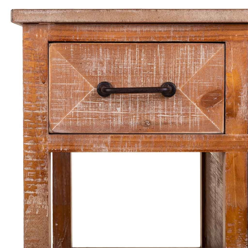 Mobile da ingresso in legno marrone 67x37x82h