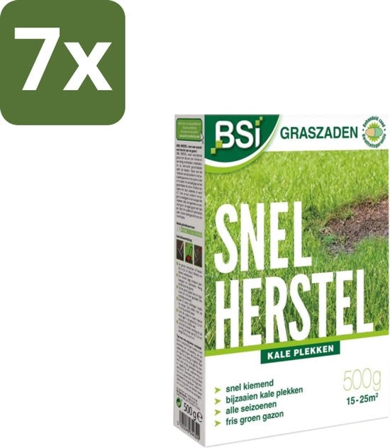 Fertilizzante per Prati - Svelto - Ripristino Rapido - Drenante e Resistente - 500 g - Confezione in Bulk - 7 pezzi