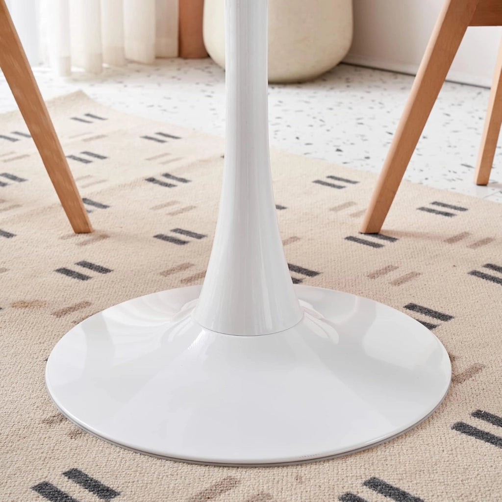 GrandCA HOME Tavolo da pranzo rotondo moderno 80 cm con piedistallo in design a tulipano, tavolo per il tempo libero Mid-Century per cucina, sala da pranzo e soggiorno…
