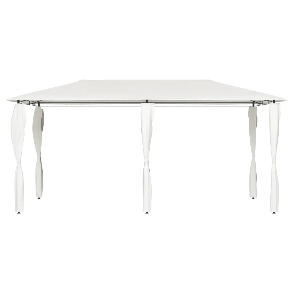 Gazebo | Pergolato con Montanti Rivestiti 2,98x5,3x2,59 m Crema 160 g/m2