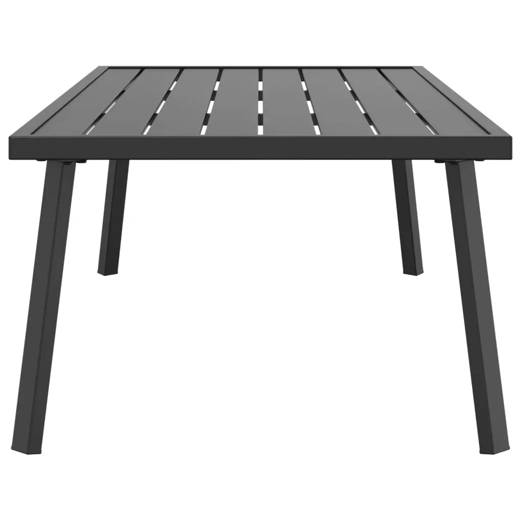 Tavolino da Giardino Antracite 110x55x35 cm Acciaio 362813