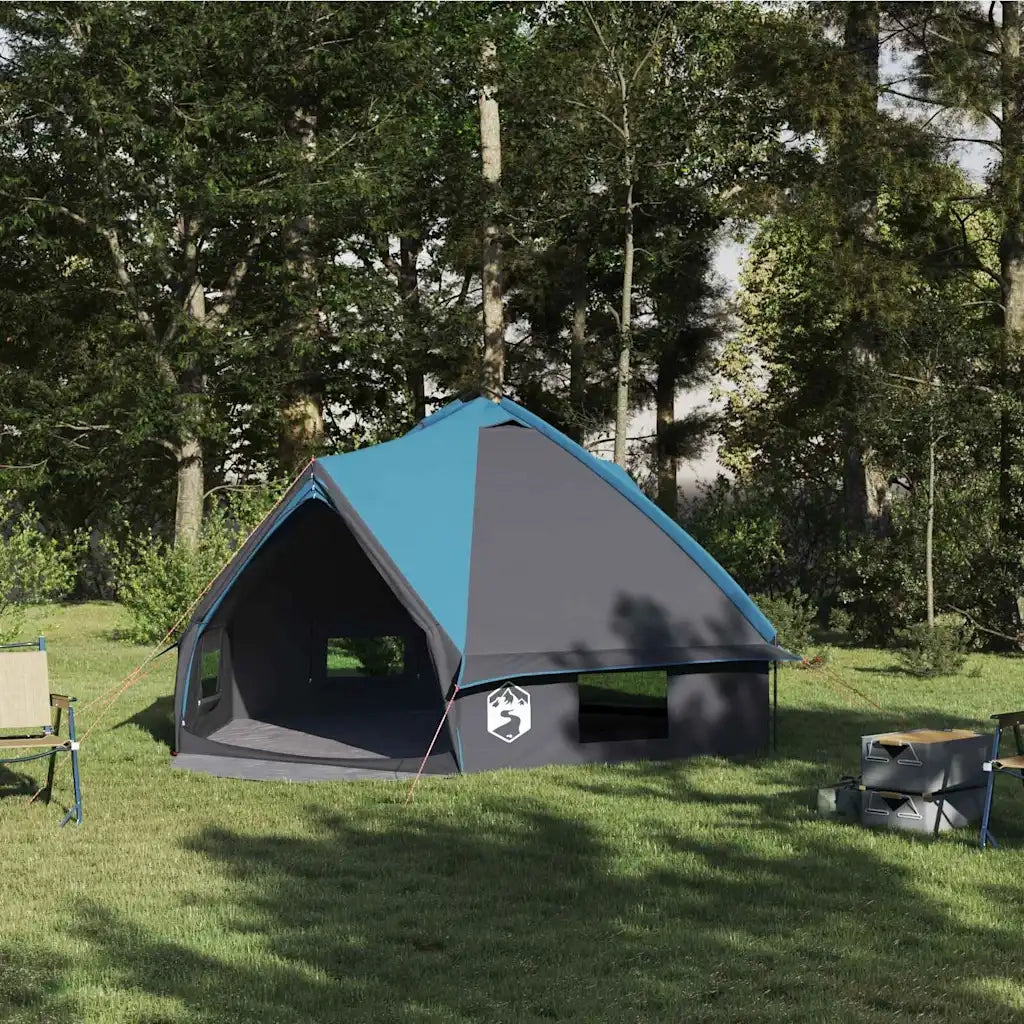 Tenda a struttura a piramide per 6 persone Blu e Grigio 42004072