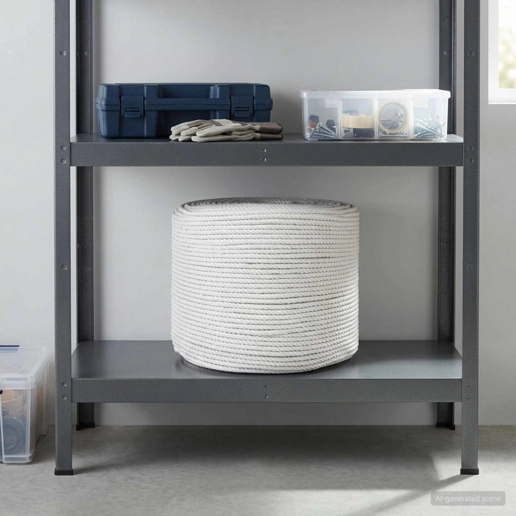 Corda di Cotone 14 mm 100 m Bianco 100% Cotone 42011868