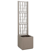 Vaso da Giardino con Trellis Marrone Chiaro 36 x 36 x 140 cm PP 42006501