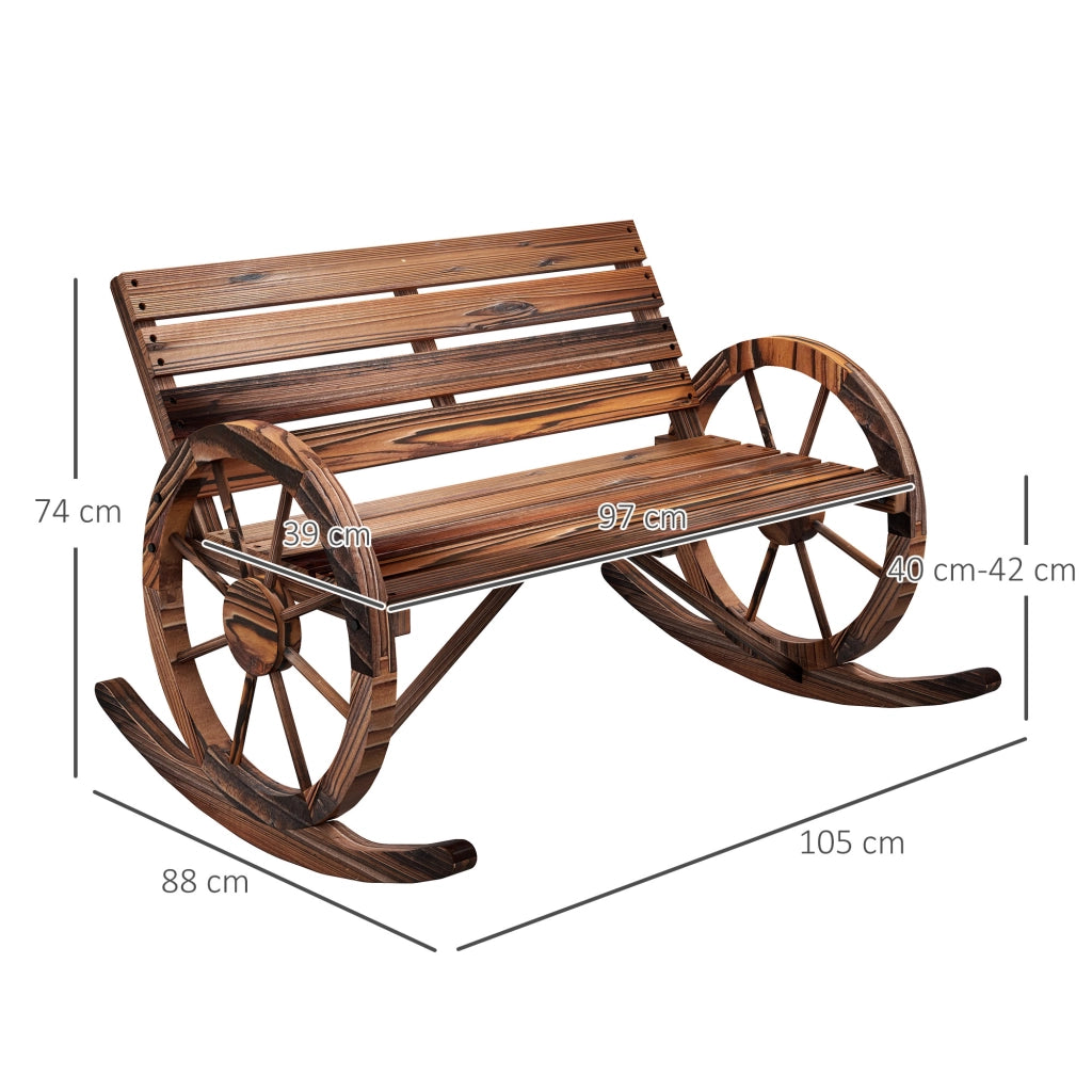 Panchina dondolo 2 posti ¨C zephmum ¨C carbonizzato